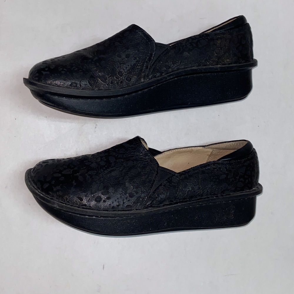 Alegria Black Leather Shoes Size 38